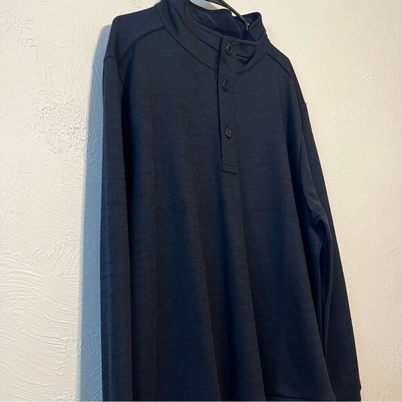 Carbon 2 Cobalt Mens 3 Button Long Sleeve Pullover Sweater Sz XL Blue - Picture 3 of 5